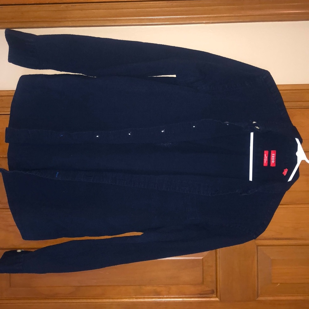 Navy blue button down